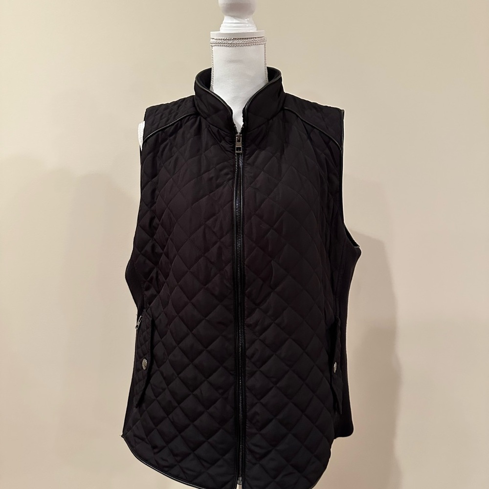 Chico's Black Quilted Vest